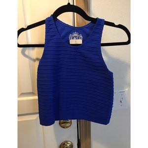 Royal blue crop top